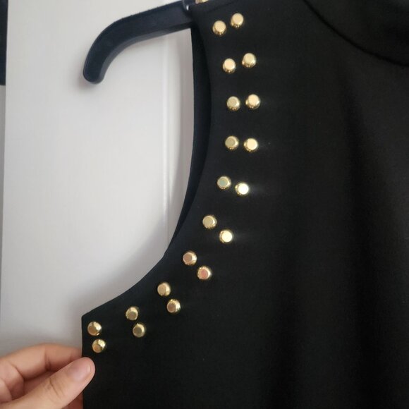 $165 retail-NWOT-Michael Kors Astor Women's Black Crepe Jumpsuit - Size M PETITE - Picture 6 of 16